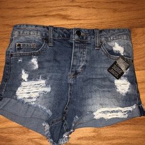 Ripped Jean Shorts